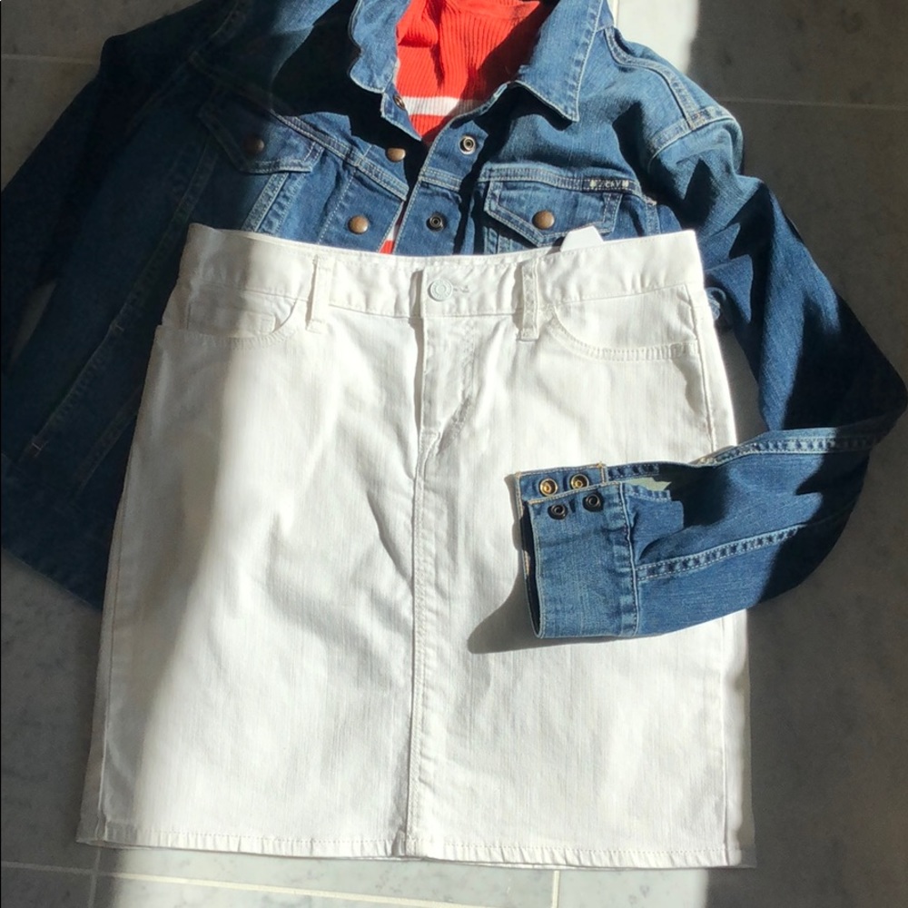 🌻NWOT Tommy Hilfiger White Denim Skirt